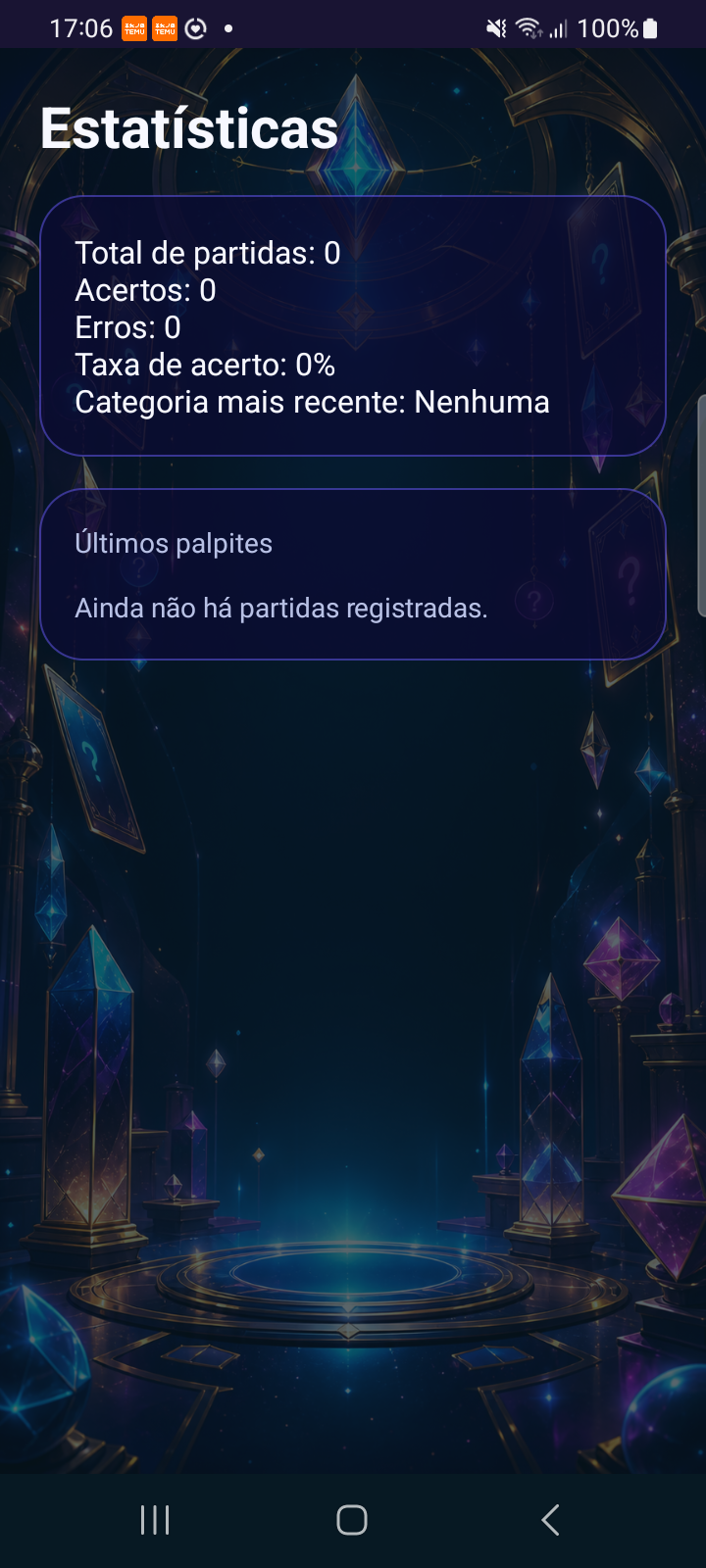 Estatísticas do Oráculo Pop